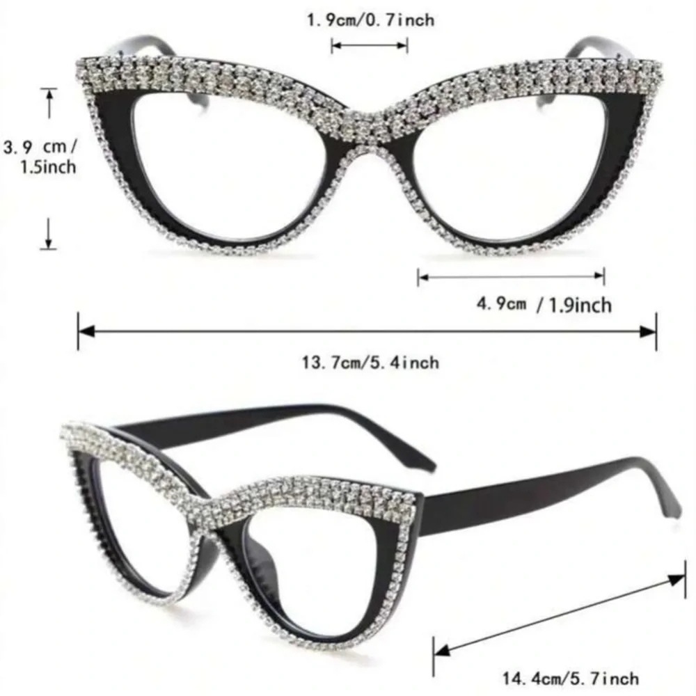 NEW!!!! Ladies Rhinestone Glasses by SHEIN - Picture 6 of 9